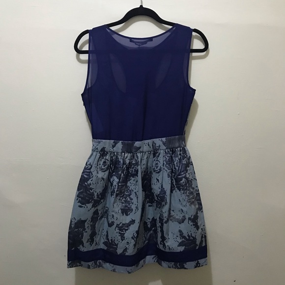 NWT Mackage Collection Shift Dress Blue Silk - Picture 4 of 8